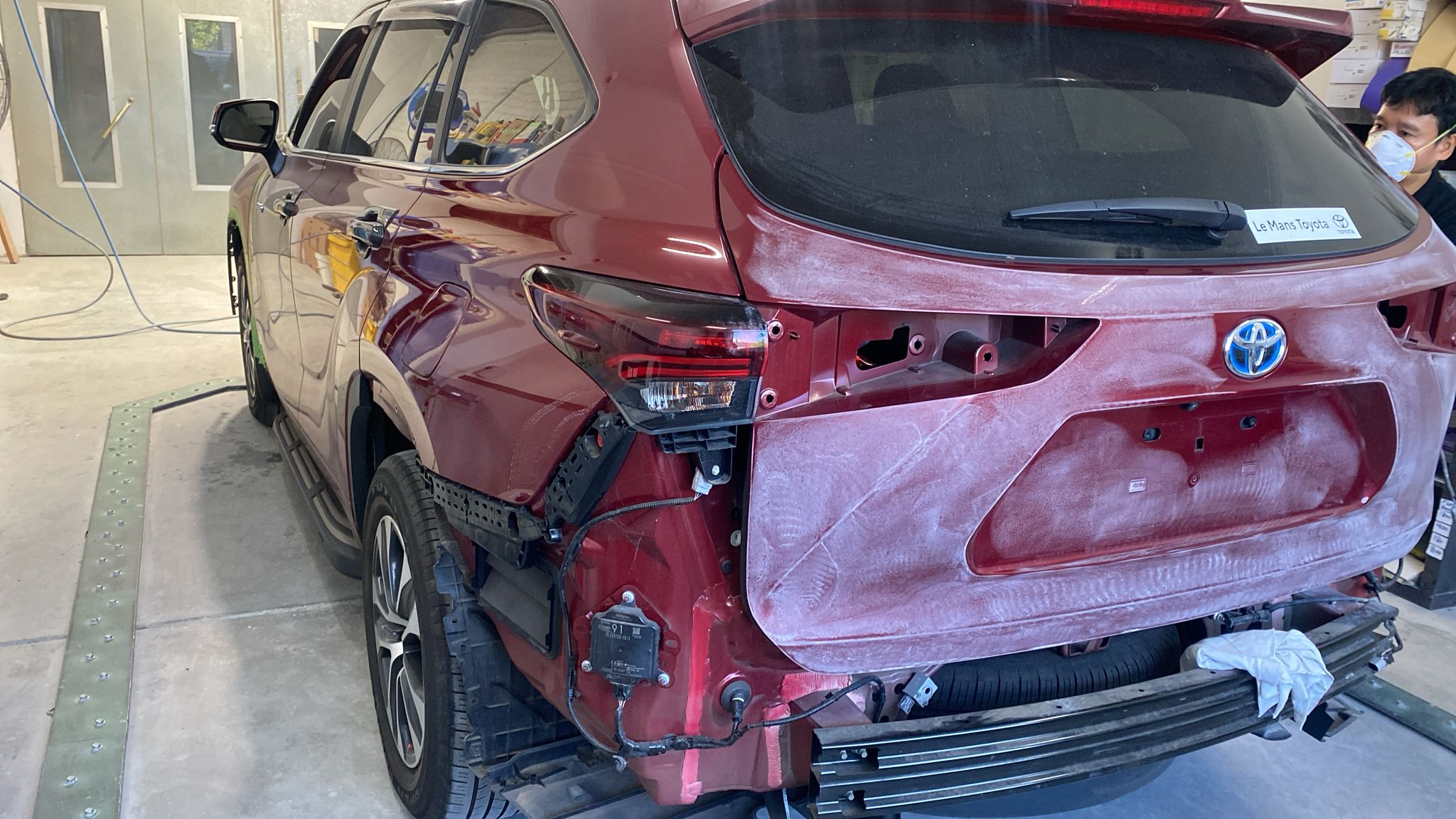 After: Toyota Kluger Hybrid rear body restoration and paint preparation at Paintworks Autobody Melbourne